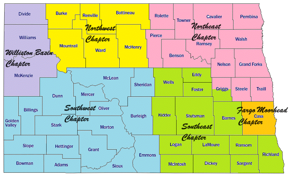CEF of ND Chapter Map